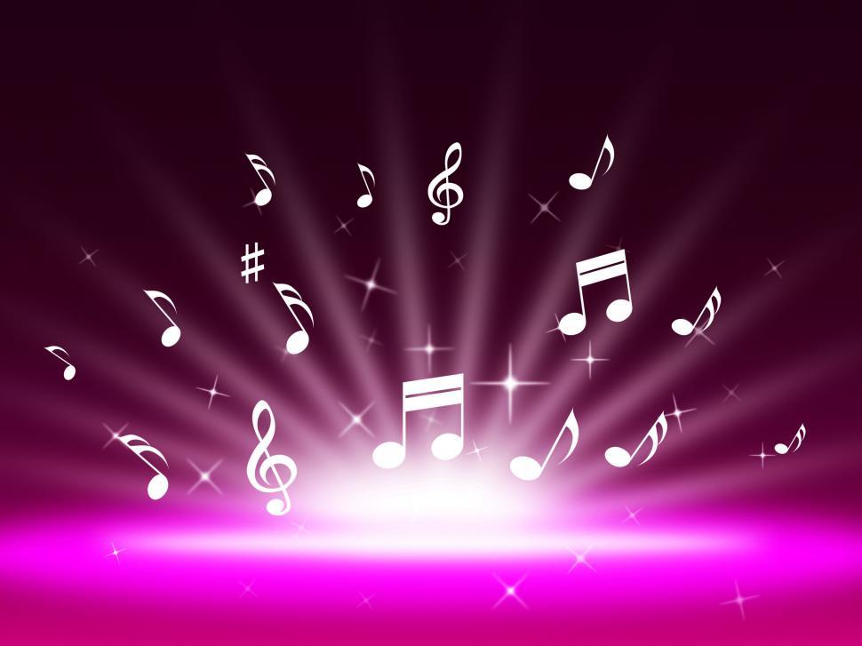Free Image of Purple Music Backgrond Shows Singing Melody And Pop  