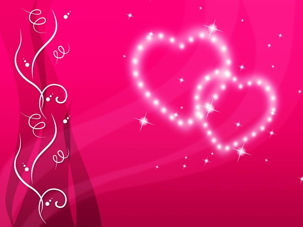 Free Image of Pink Hearts Background Means Love Family And Floral  