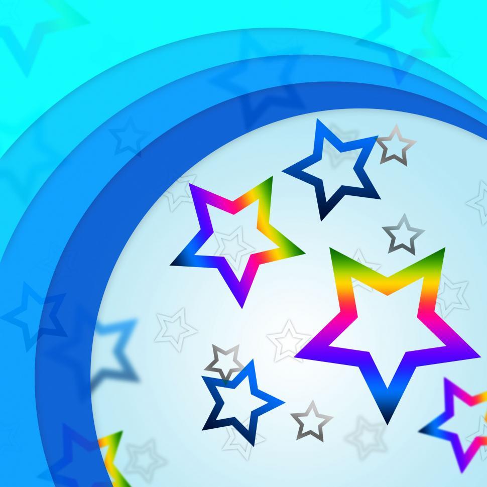 Free Image of Star Curves Background Shows Curvy Lines And Rainbow Stars  