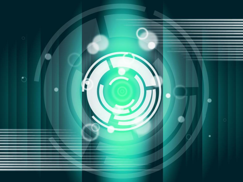 Free Image of Green Circles Background Means Lines And Circular  