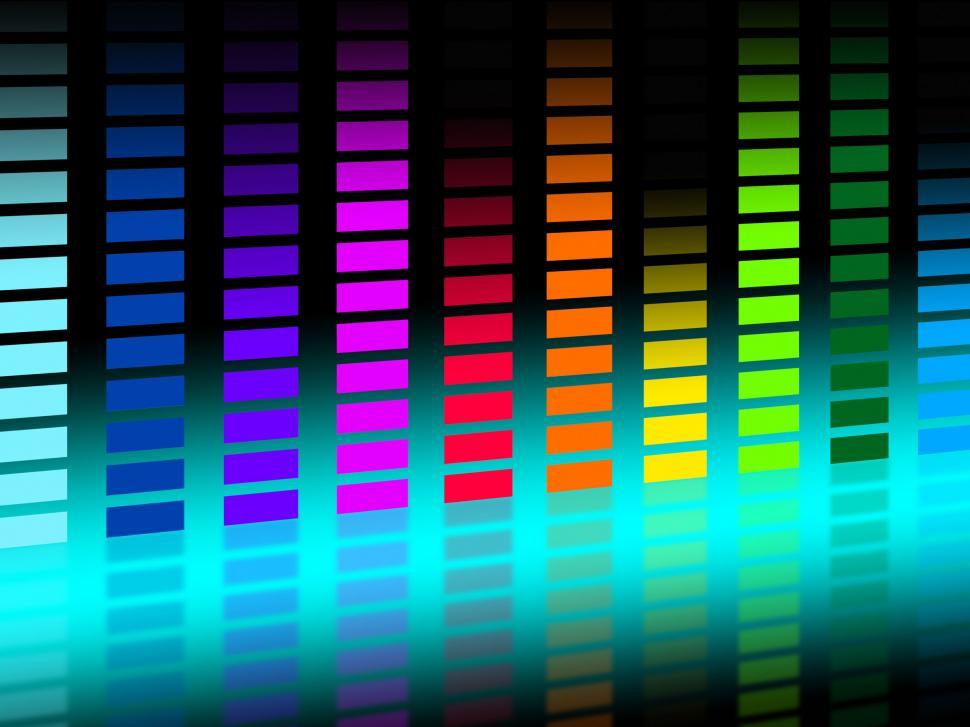 Free Image of Colorful Soundwaves Background Shows Musical Songs And DJ  