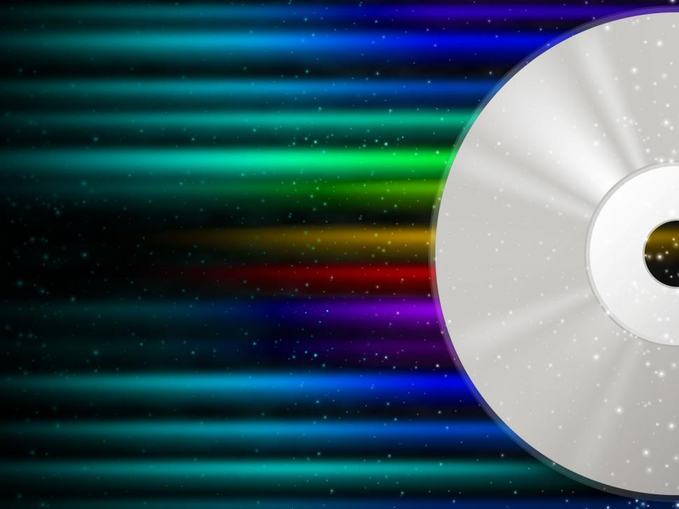 Free Image of CD Background Means Rainbow Beams And Music   