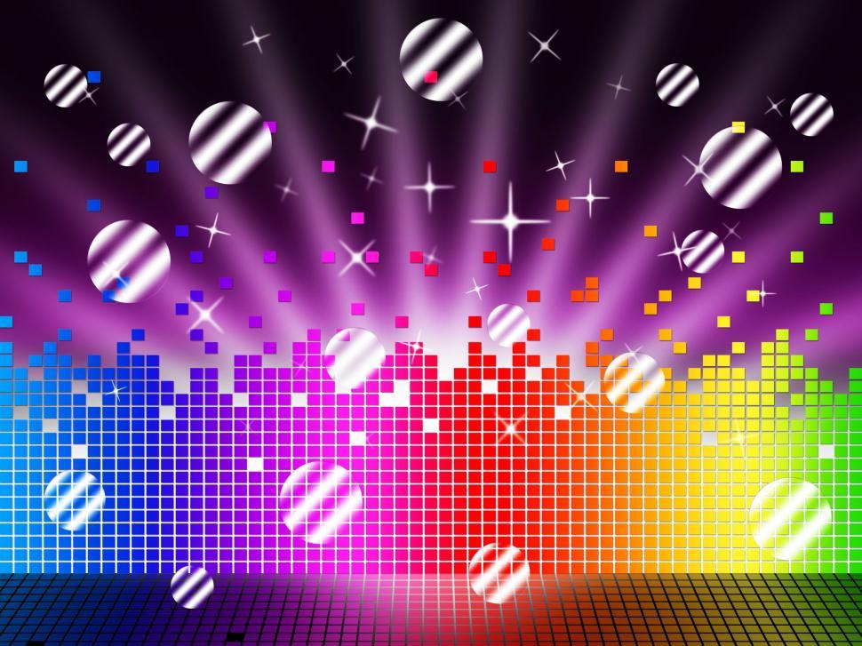 Free Image of Soundwaves Background Means Songs Stars And Striped Balls  