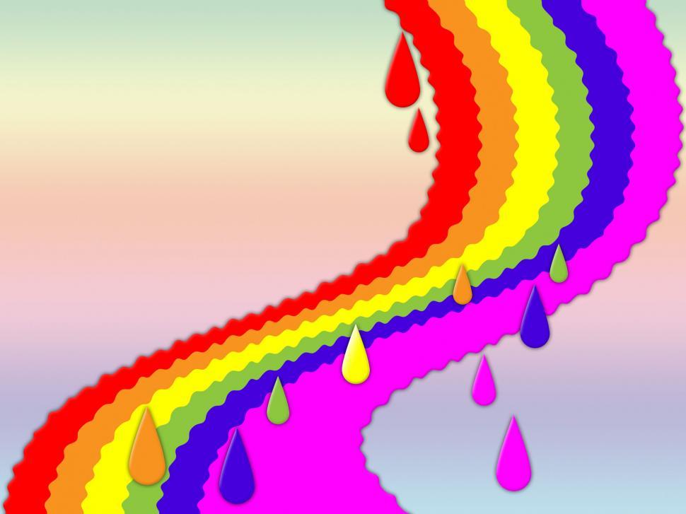 Free Image of Rainbow Background Shows Dripping Art And Colorful  