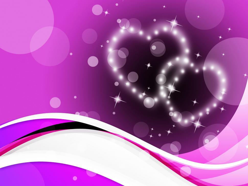 Free Image of Purple Hearts Background Means Romance Affections And Twinkling  