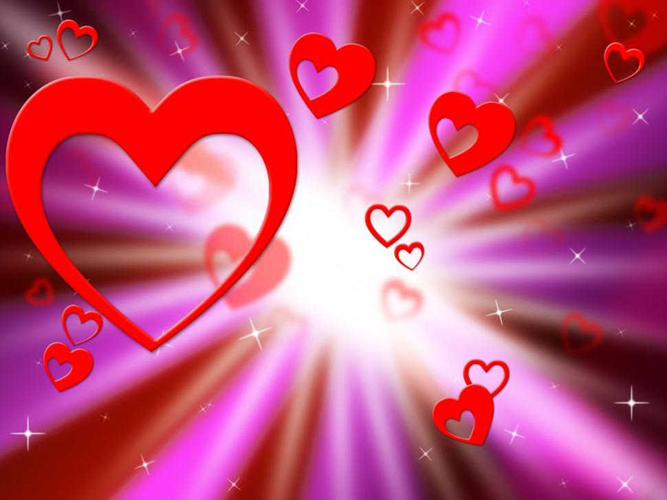 Free Image of Brightness Hearts Background Shows Lover Partner Or Special  