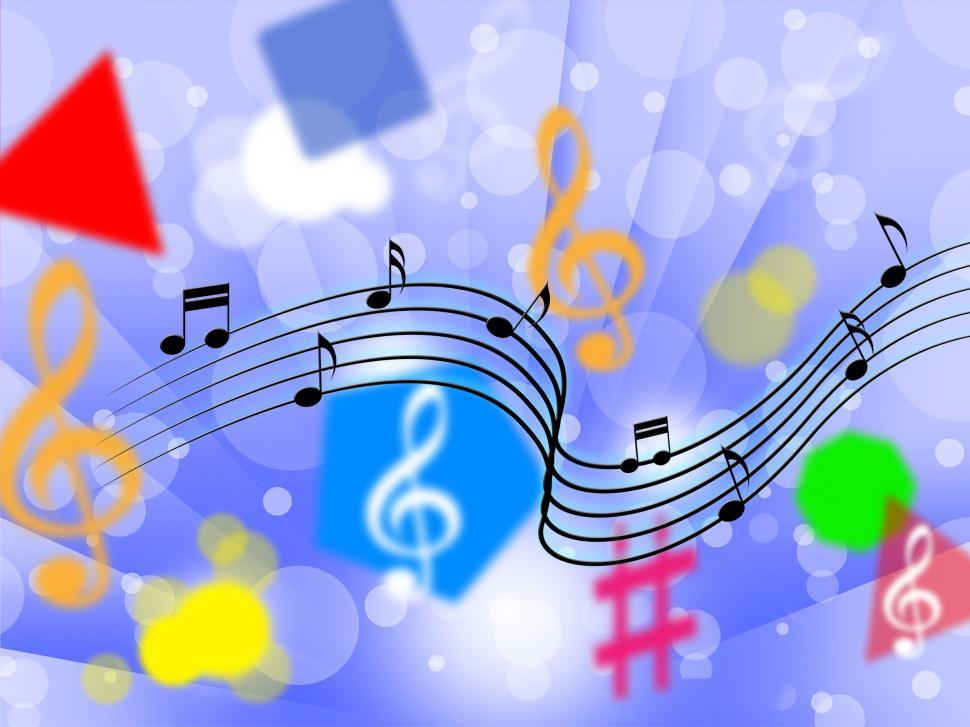 Free Image of Music Background Shows Song Notes Or Melody  