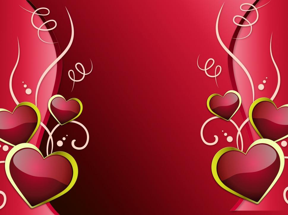 Free Image of Hearts Background Shows Affection  Attraction And Passion  