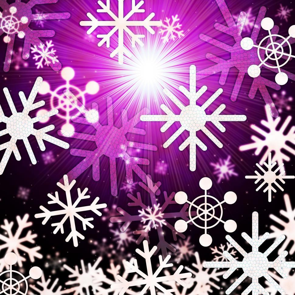 Free Image of Snowflake Background Means Snowing Sun And Winter  