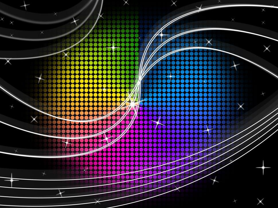 Free Image of Color Wheel Background Shows Night Sky And Swirls  