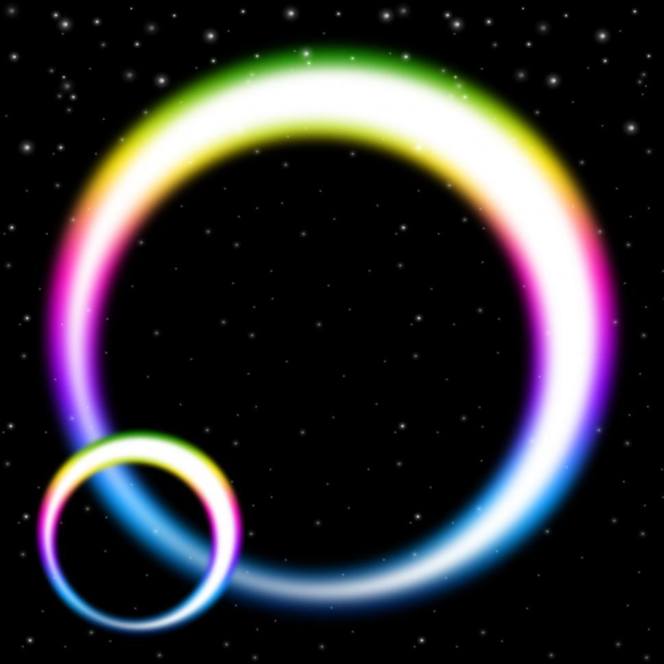 Free Image of Rainbow Circles Background Shows Colorful Bands In Space  