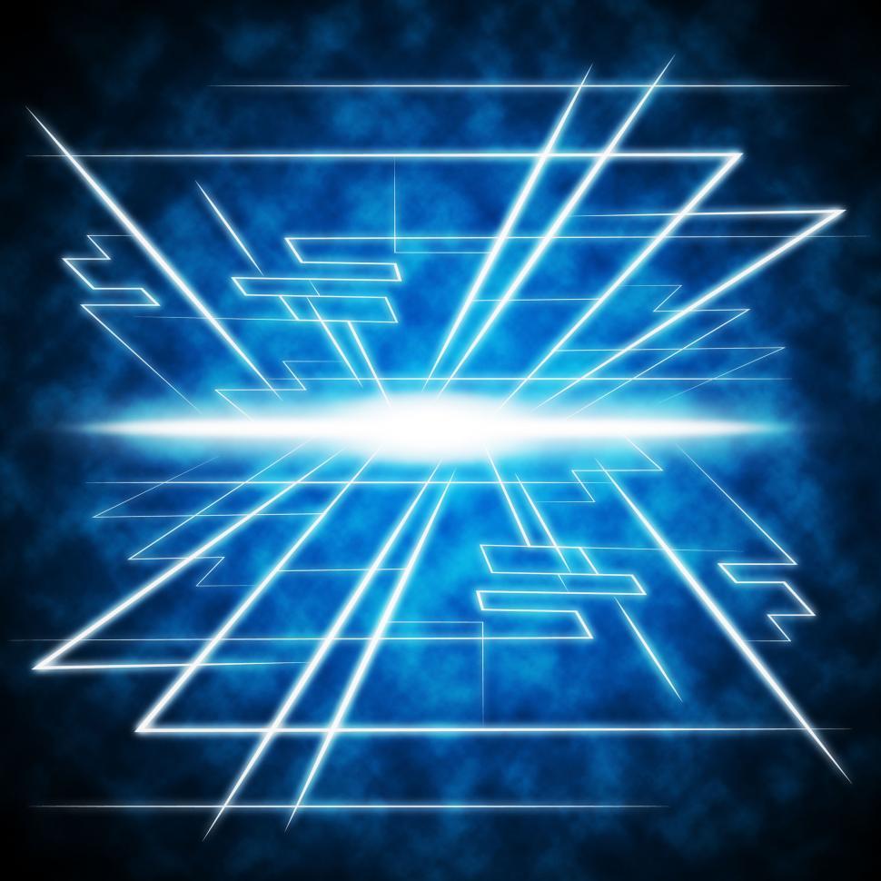Free Image of Blue Brightness Background Shows Piercing Light And Rectangles  