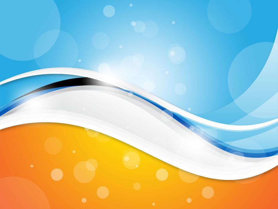 Download Free Stock Photo of Colourful Wave Background Shows Wavy Design Artwork  