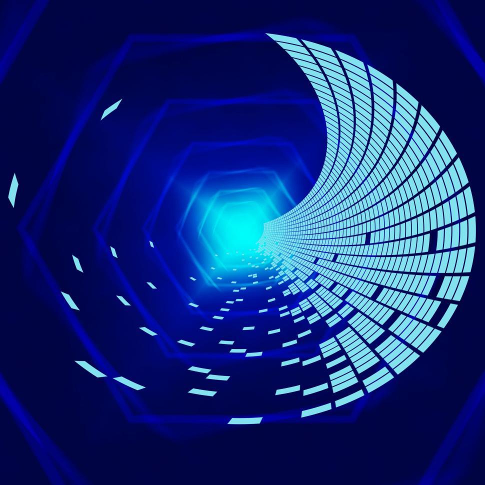 Free Image of Blue Hexagons Background Means Matter Waves And Void  