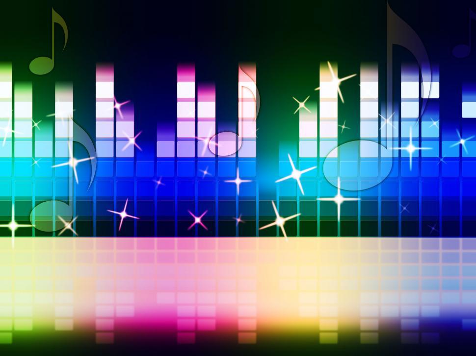 Free Image of Rainbow Music Background Means Instruments Musical Or Classical  