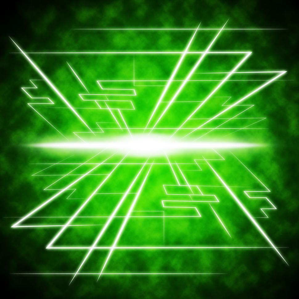Free Image of Green Brightness Background Shows Radiance And Lines  