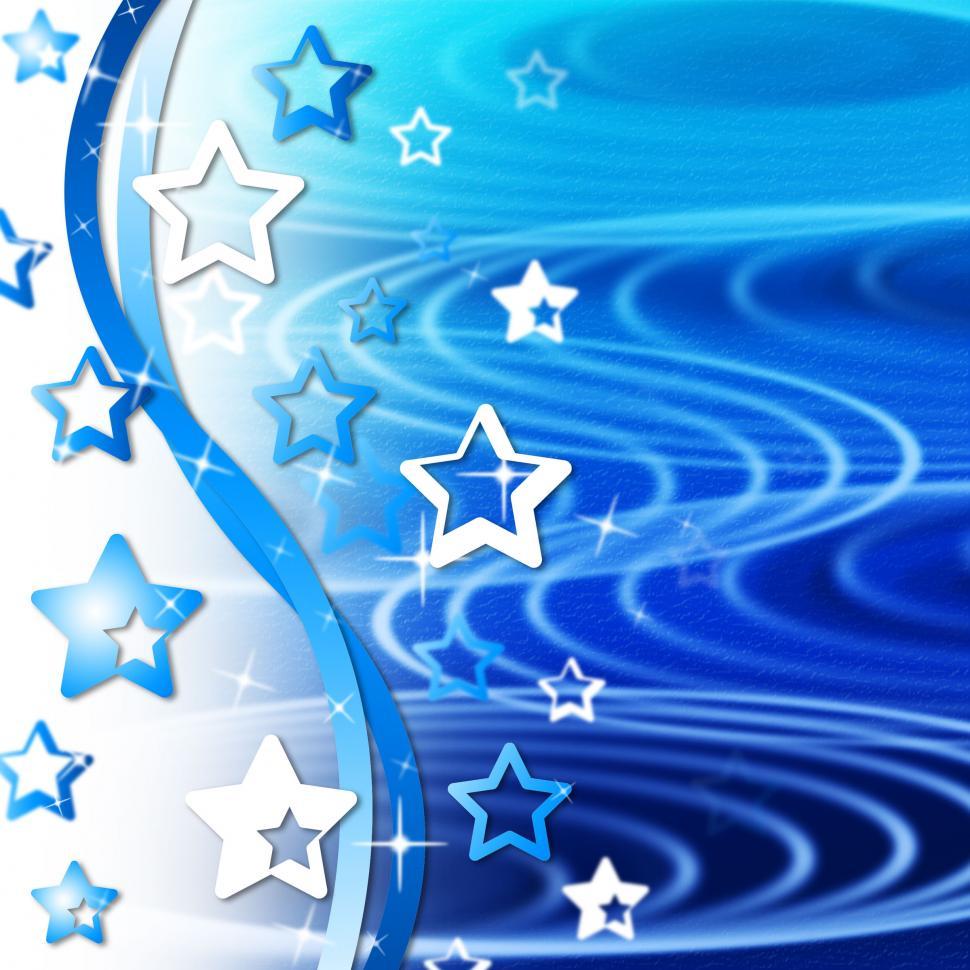 Free Image of Blue Rippling Background Means Curves Round And Stars  