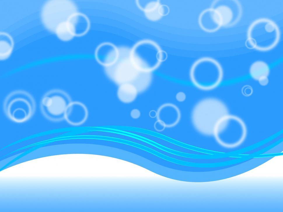 Free Image of Blue Bubbles Background Shows Round And Wavy  