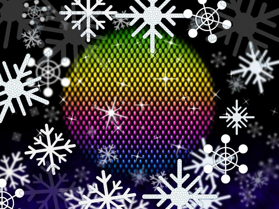 Free Image of Snowflakes Ball Shows Colors Winter And Festivities  