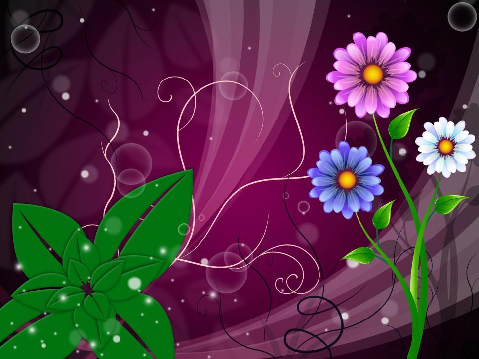 Free Image of Flowers Background Means Stem Buds And Petals  