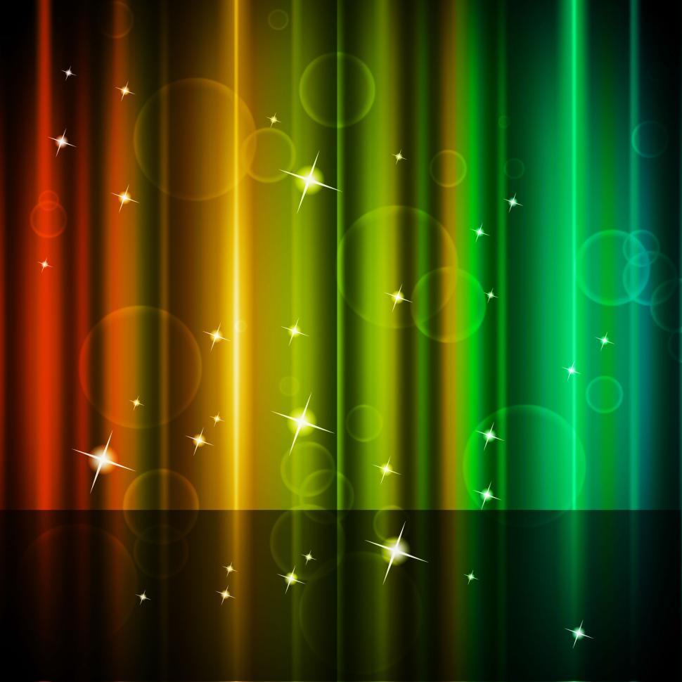 Free Image of Multicolored Curtains Background Shows Stars And Bubbles  