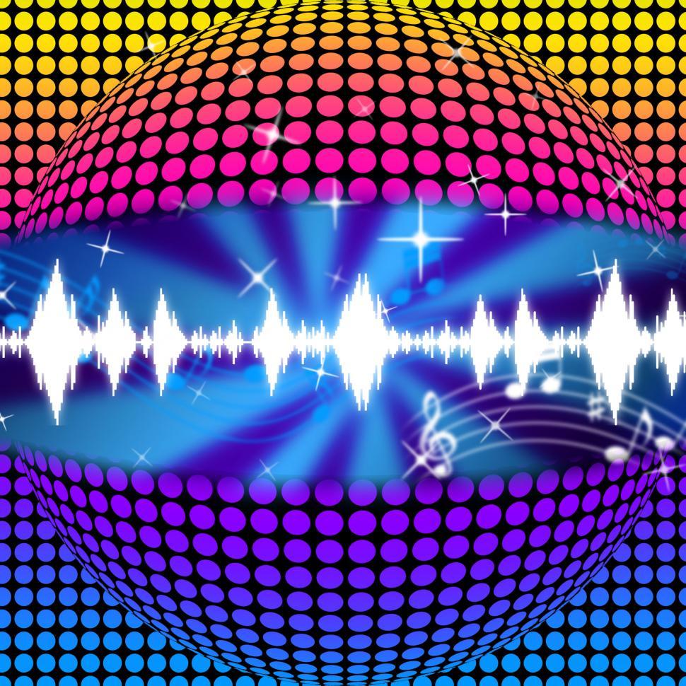 Free Image of Music Disco Ball Background Means Soundwaves And Partying  