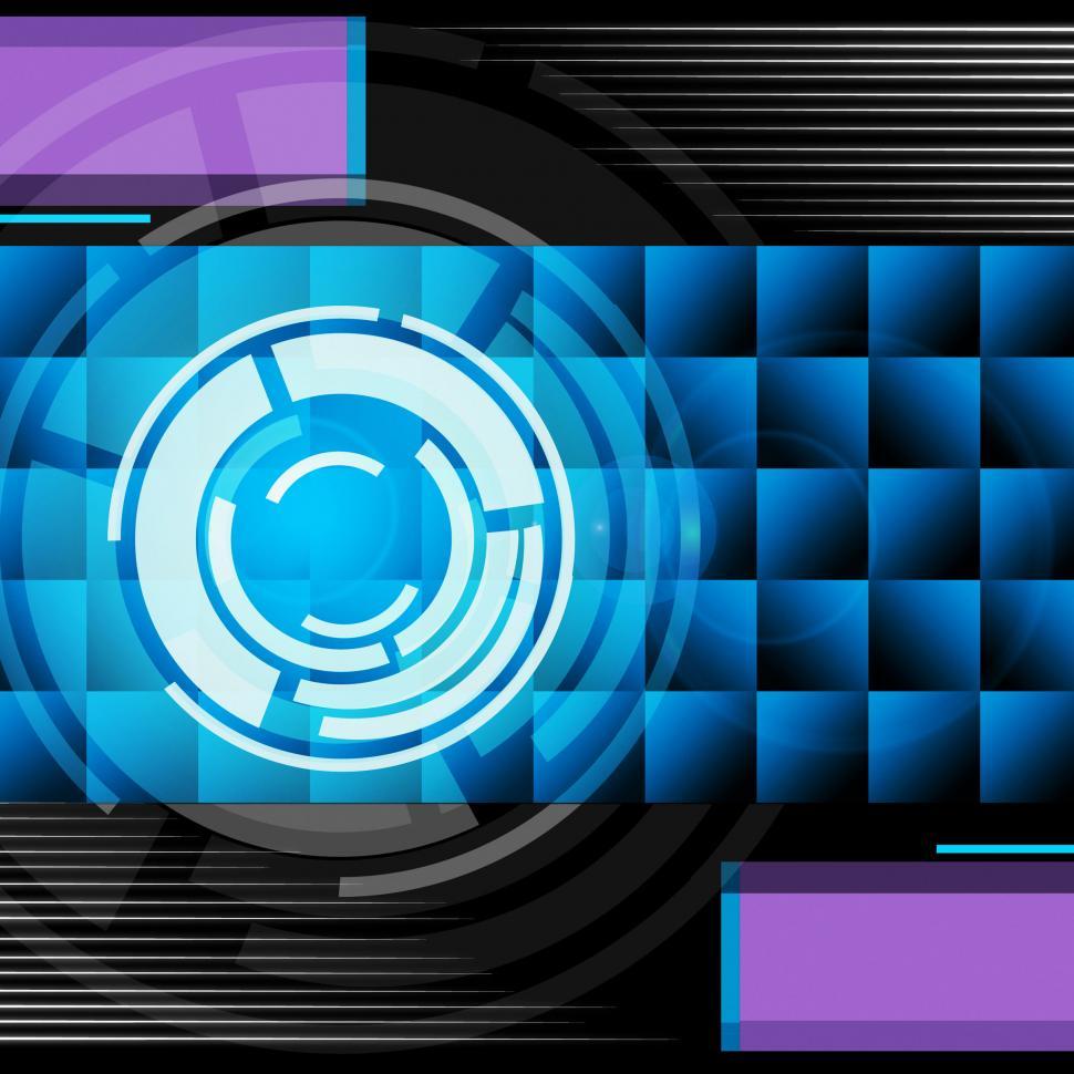 Free Image of Blue Circles Background Means Record Player And Songs  
