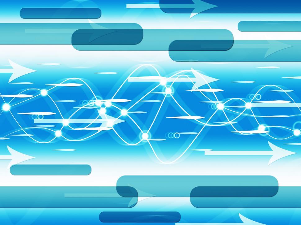 Free Image of Blue Double Helix Background Means Information Highway  