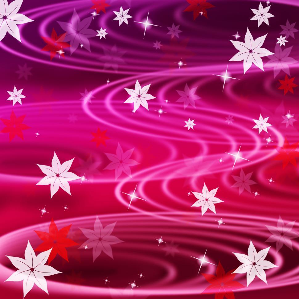 Free Image of Pink Rippling Background Means Wavy Lines And Flowers  