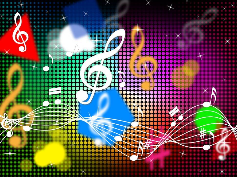 Free Image of Music Colors Background Shows Blues Classical Or Pop  