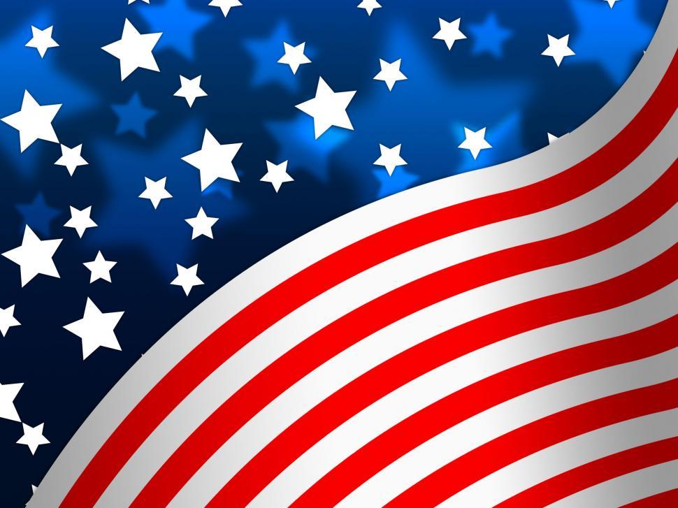Free Image of American Flag Banner Means States America And Stars  