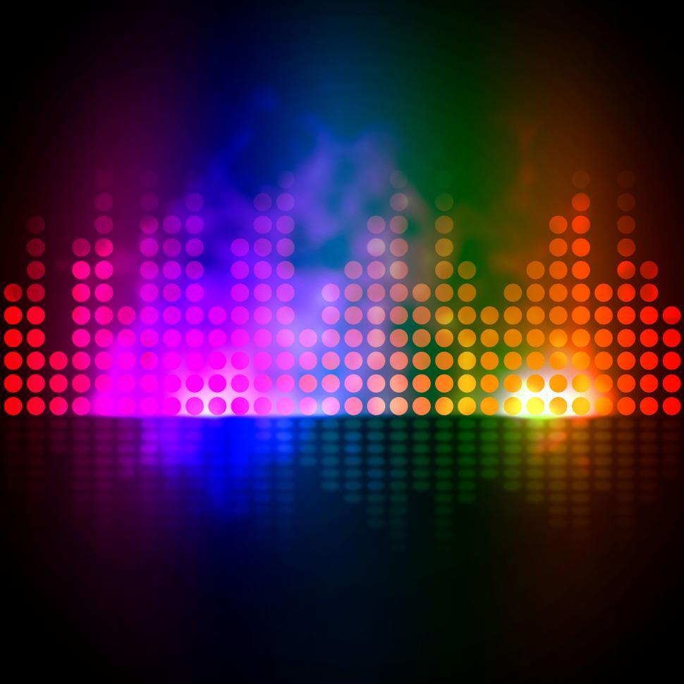 Free Image of Music Equalizer Background Shows Pulse Track Or Sound Frequency  