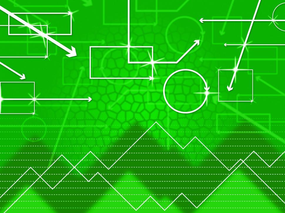 Free Image of Green Shapes Background Shows Rectangular Oblong And Spikes  