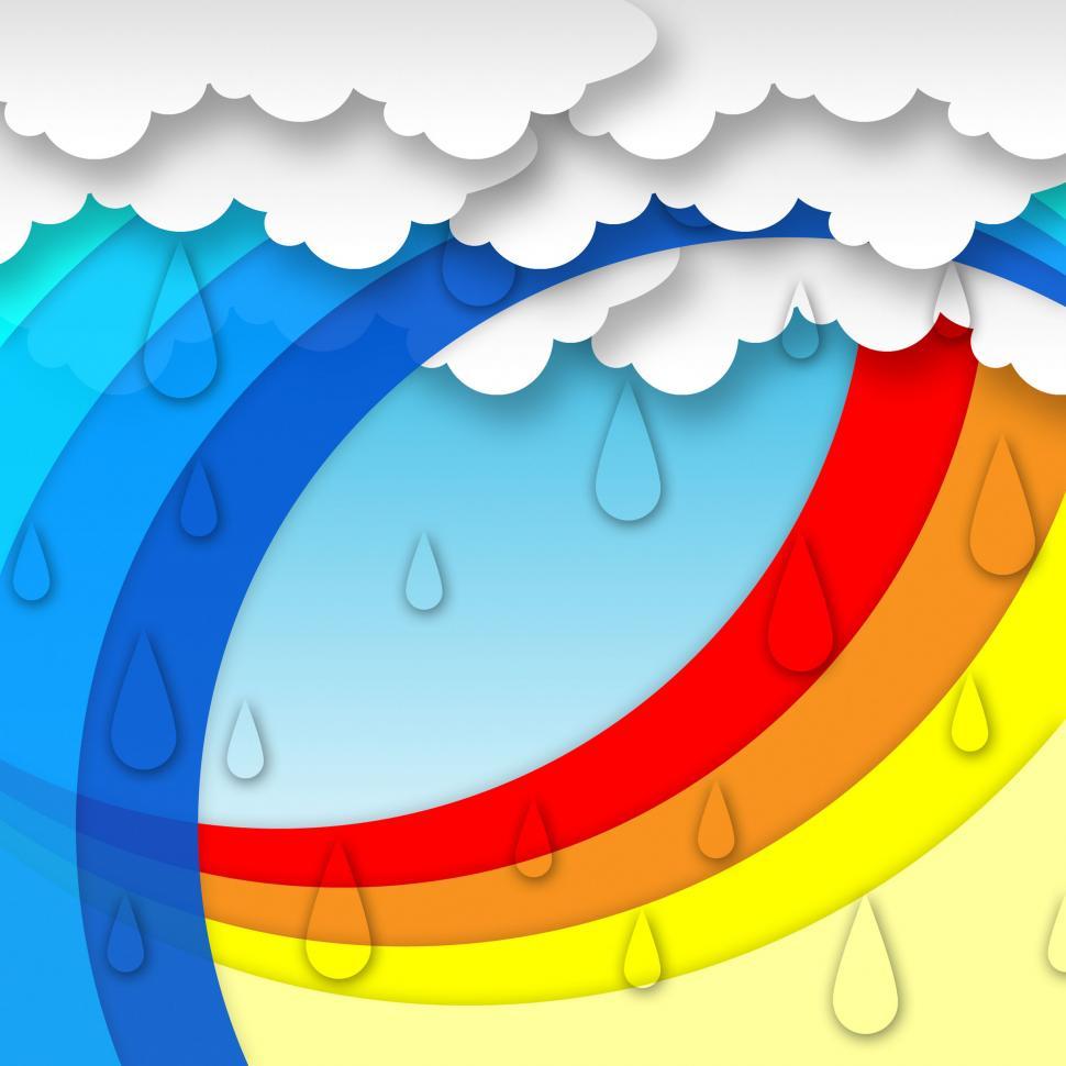 Free Image of Arcs Weather Background Means Clouds Rain And Rainbow  