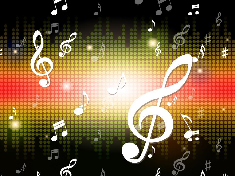 Free Image of Music Background Shows Musical Notes And Sounds  