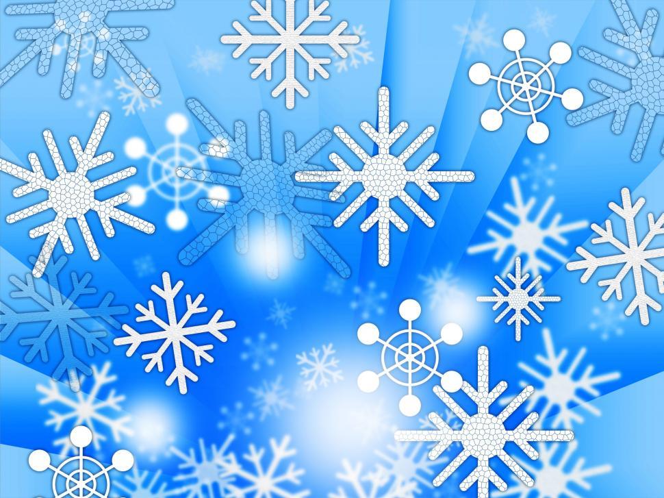Free Image of Blue Snowflakes Background Shows Weather Freezing And Winter  