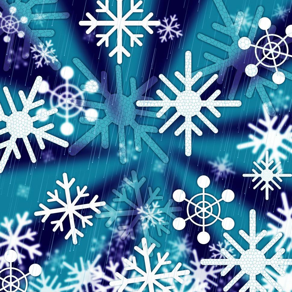 Free Image of Blue Snowflakes Background Means Freezing Seasons And Christmas  