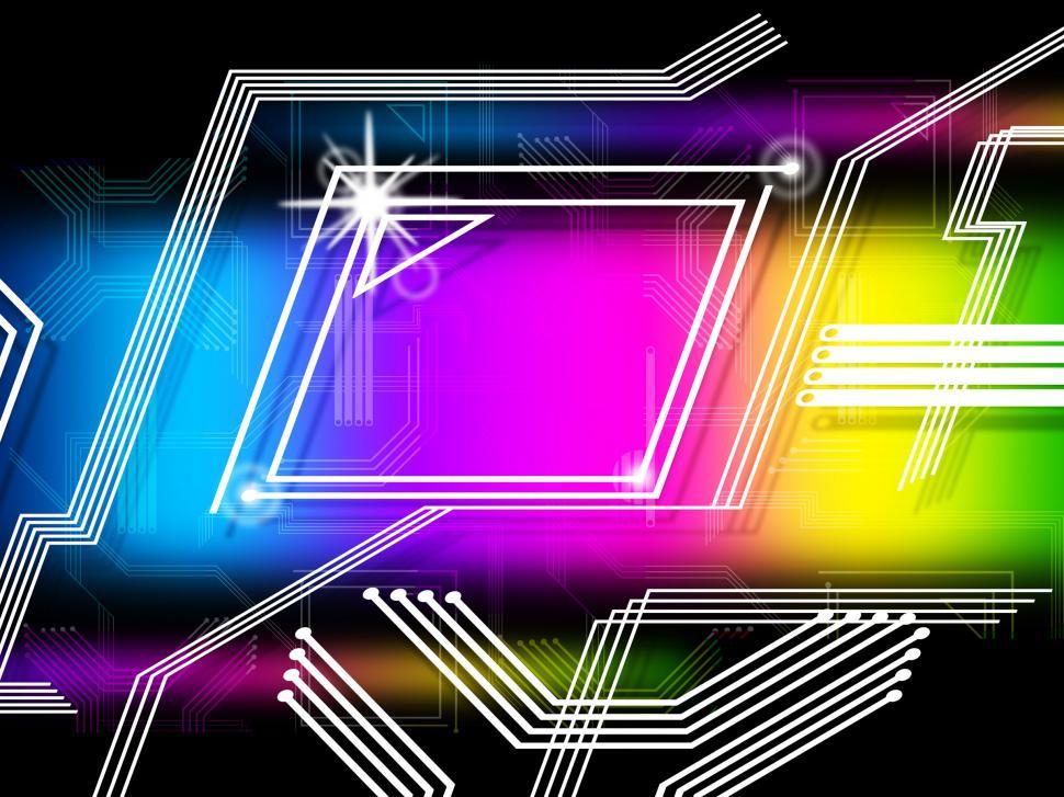Free Image of Rainbow Lines Background Means Info Highway And Internet  
