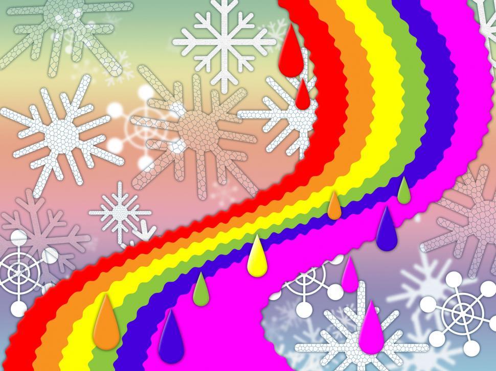 Free Image of Rainbow Background Means Snowing Winter And Promise  