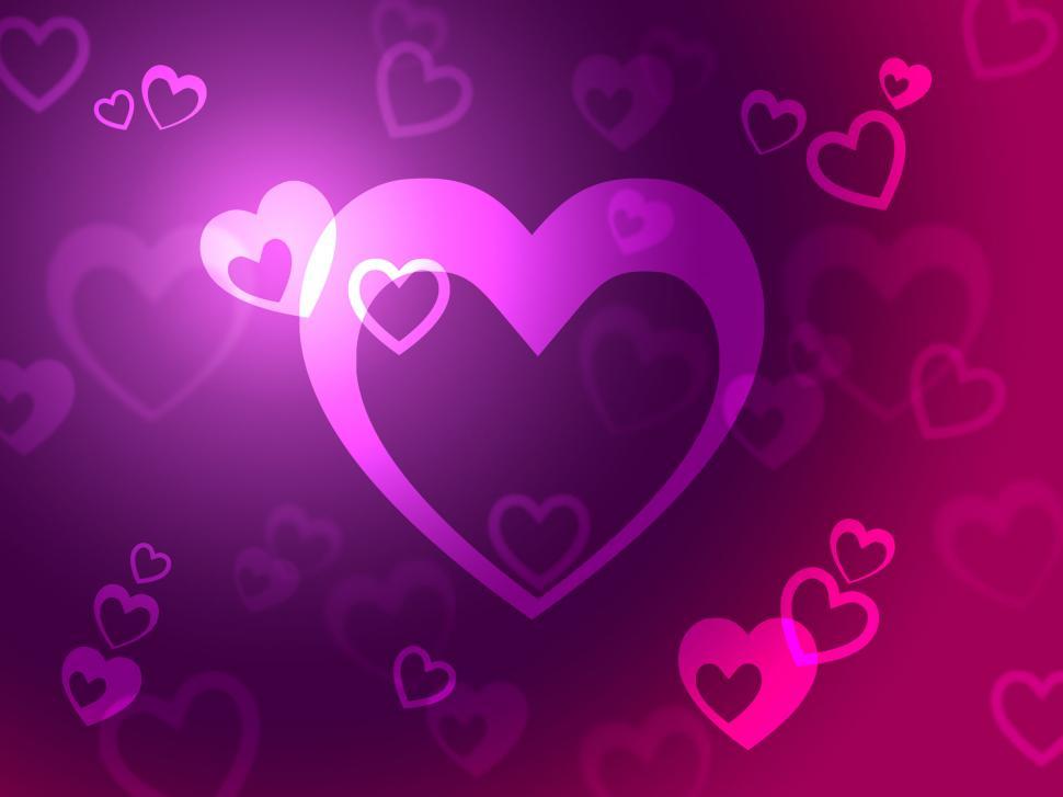 Free Image of Hearts Background Shows Loving  Romantic And Passionate  