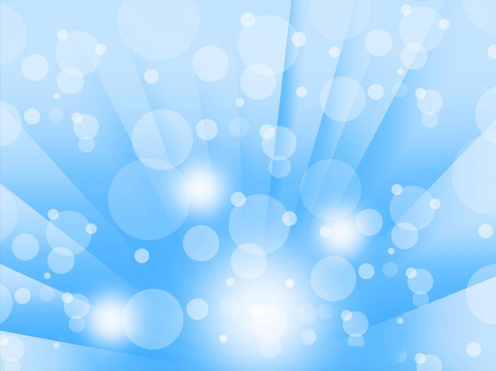 Free Image of Blue Bubbles Background Means Glowing Circles And Beams  