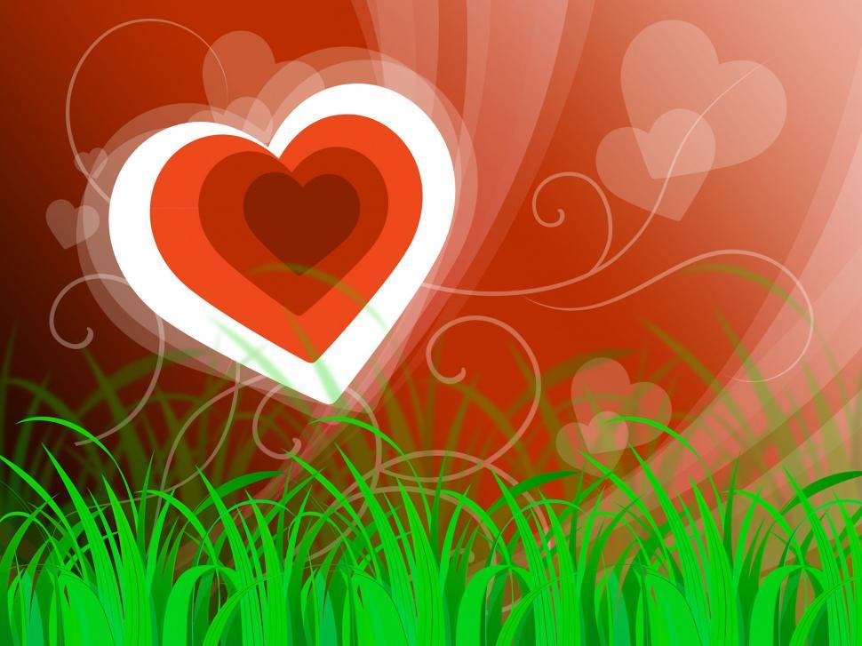 Free Image of Hearts Background Means Beautiful Landscape Or Loving Nature  