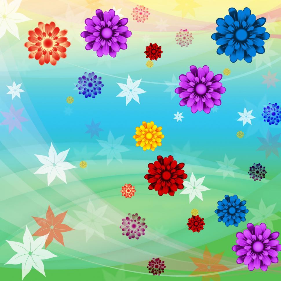 Free Image of Colorful Flowers Background Means Floral Growth And Beach  