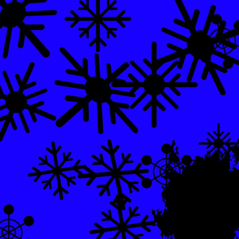 Free Image of Blue Snowflakes Background Means Frozen Cold And Snowing  