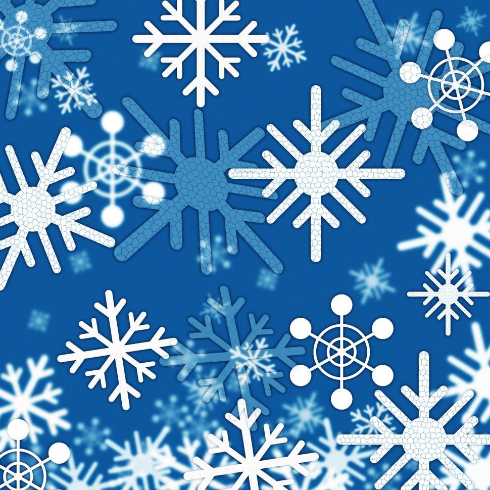 Free Image of Blue Snowflakes Background Shows Winter And Frozen  
