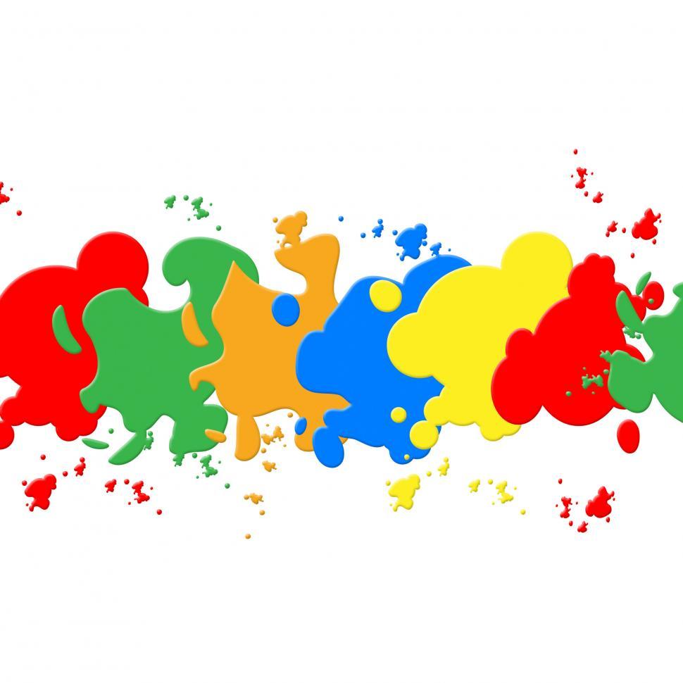 Free Image of White Paint Backround Shows Colorful Artistic And Painting  