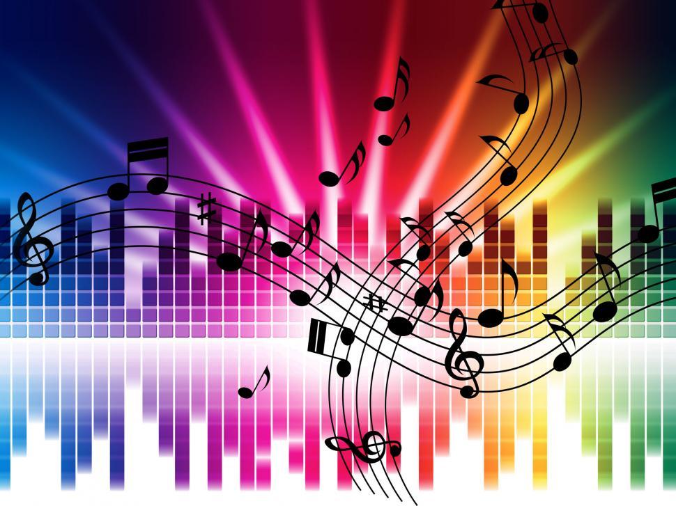 Free Image of Music Colors Background Means Singing Playing Or Disco  