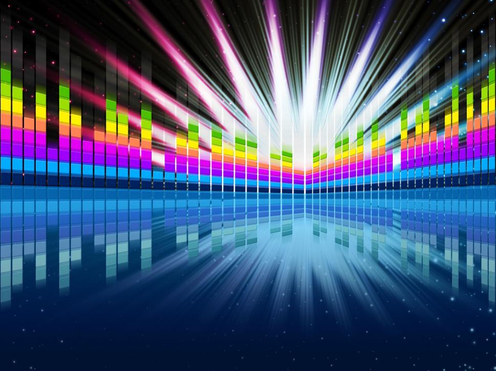 Free Image of Colorful Soundwaves Background Shows Music Frequencies And Brigh 