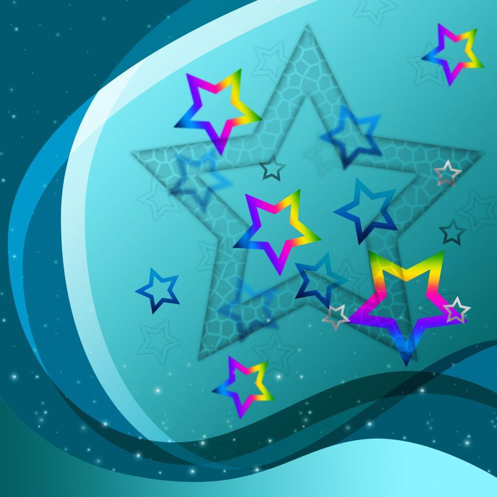 Free Image of Green Stars Background Shows Colorful And Wavy  