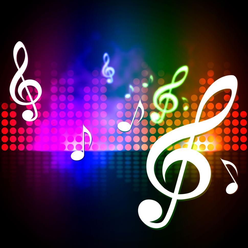 Free Image of Treble Clef Background Means Music Frequency Display  